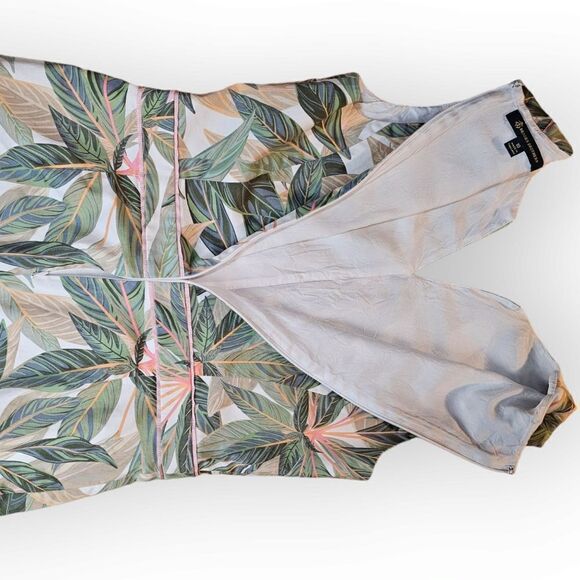 Brooks Brothers Green Tropical Floral Shift Dress 10 - Picture 7 of 11